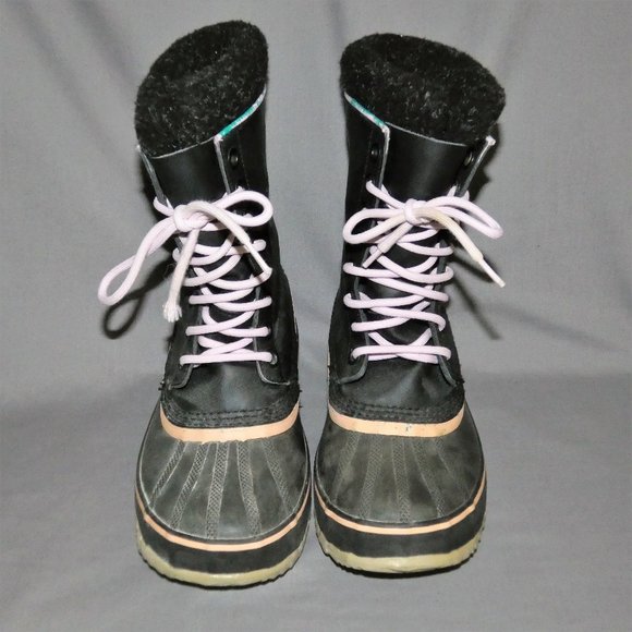 Sorel 1964 Premium Cuff Black Waterproof Lined Lace Up Snow Boots - Picture 3 of 11